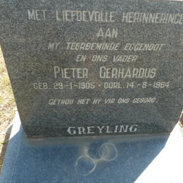 GREYLING Pieter Gerhardus 1905-1964