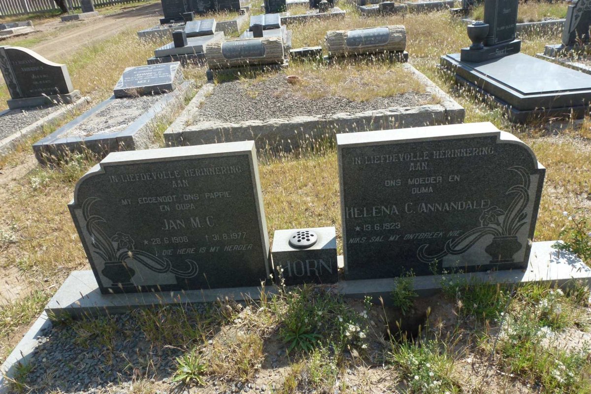 HORN Jan M.C. 1908-1977 & Helena C. ANNANDALE 1923-