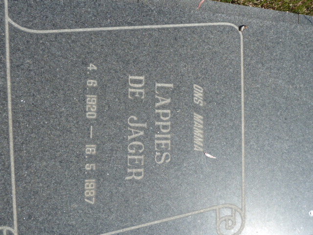 JAGER Lappies, de 1920-1987