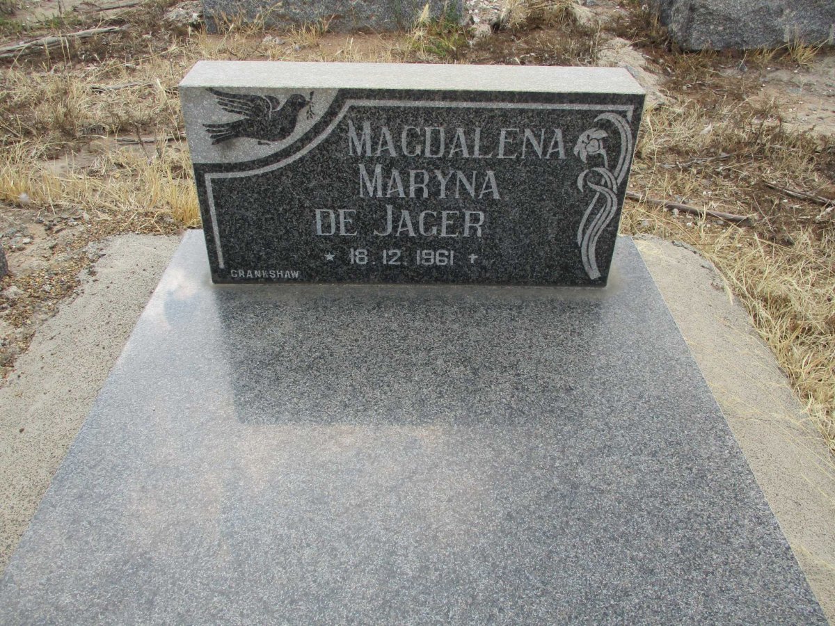 JAGER Magdalena Maryna, de 1961-1961