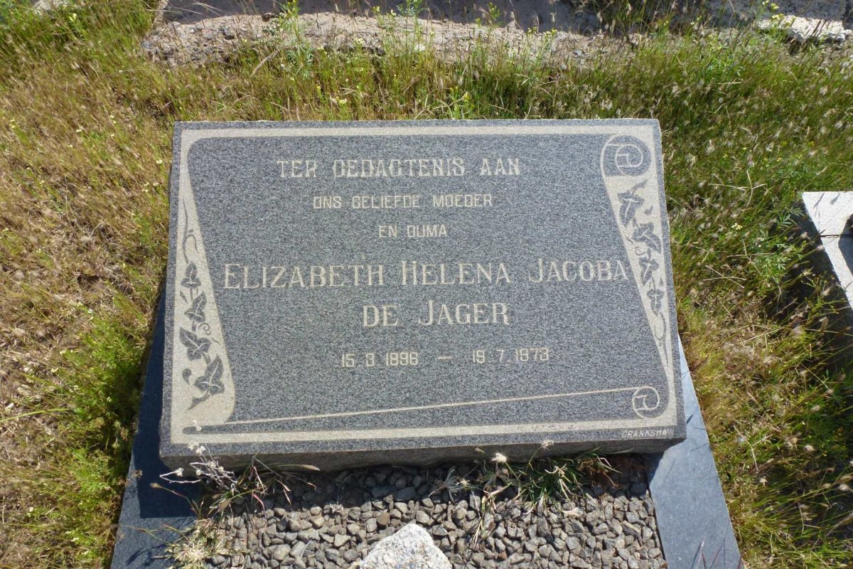 JAGER Elizabeth Helena Jacoba, de 1896-1973