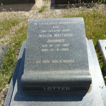 LOTTER Willem Mattheus Johannes 1897-1964