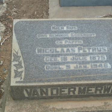 MERWE Nicolaas Petrus, van der 1875-1946