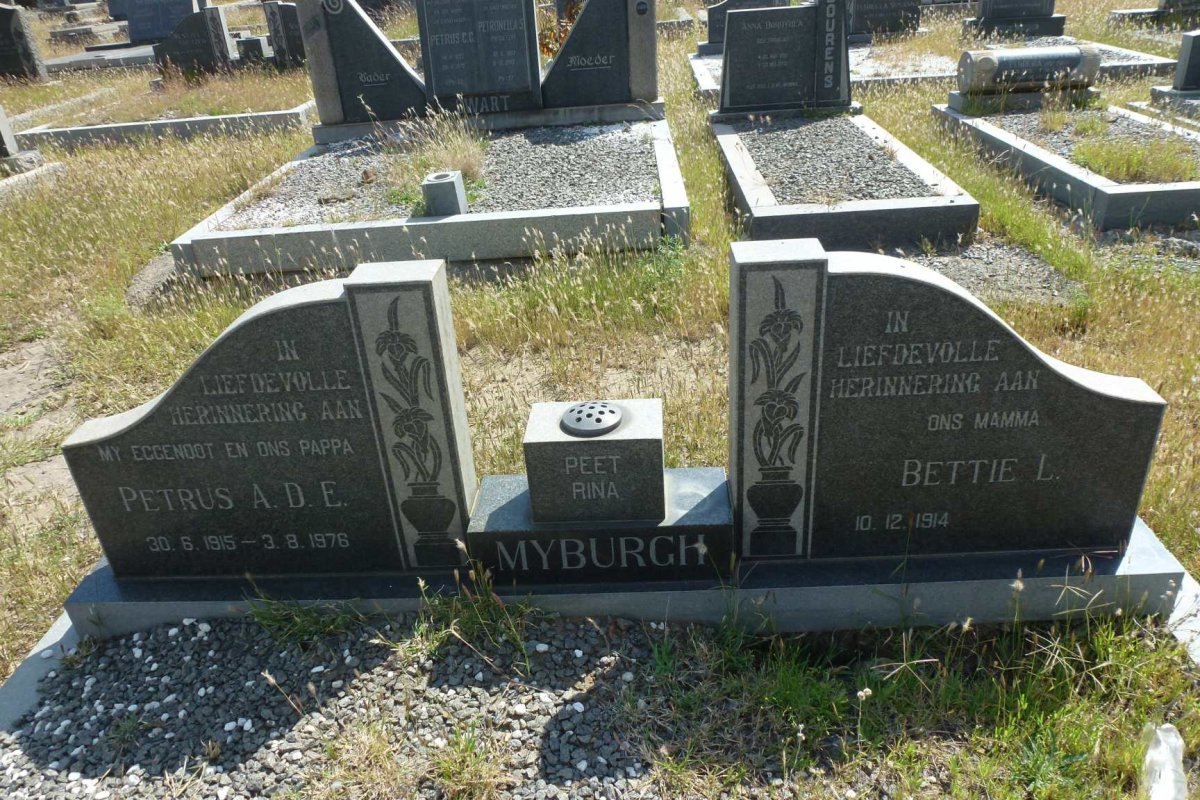 MYBURGH Petrus A.D.E. 1915-1976 & Bettie L. 1914-