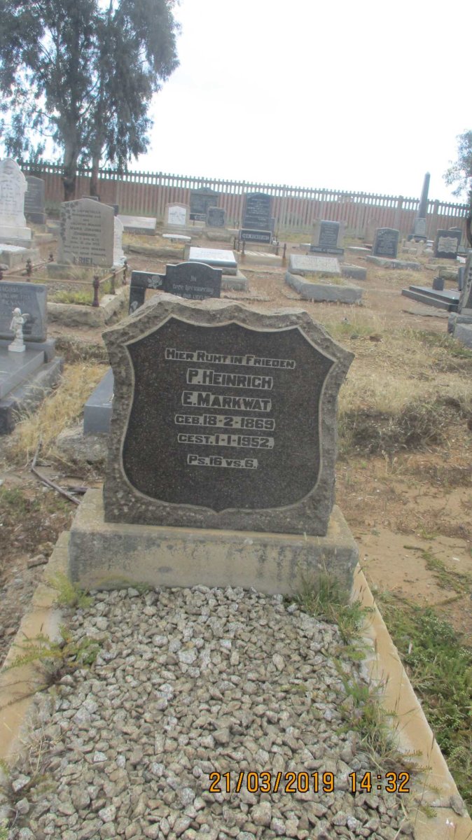 MARKWAT P. Heinrich E. 1869-1952