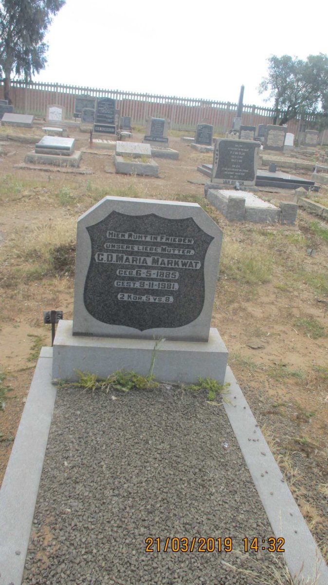 MARKWAT C.D. Maria 1885-1981