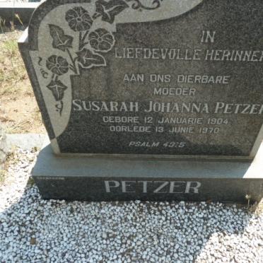 PETZER Susarah Johanna 1904-1970