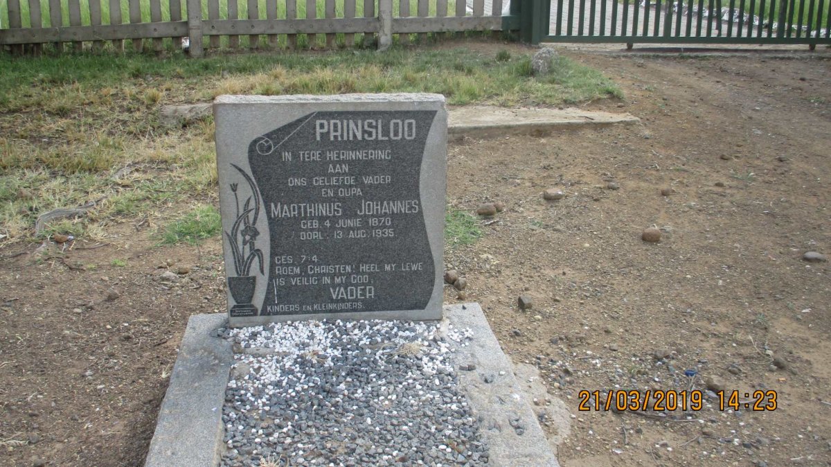 PRINSLOO Marthinus Johannes 1870-1935