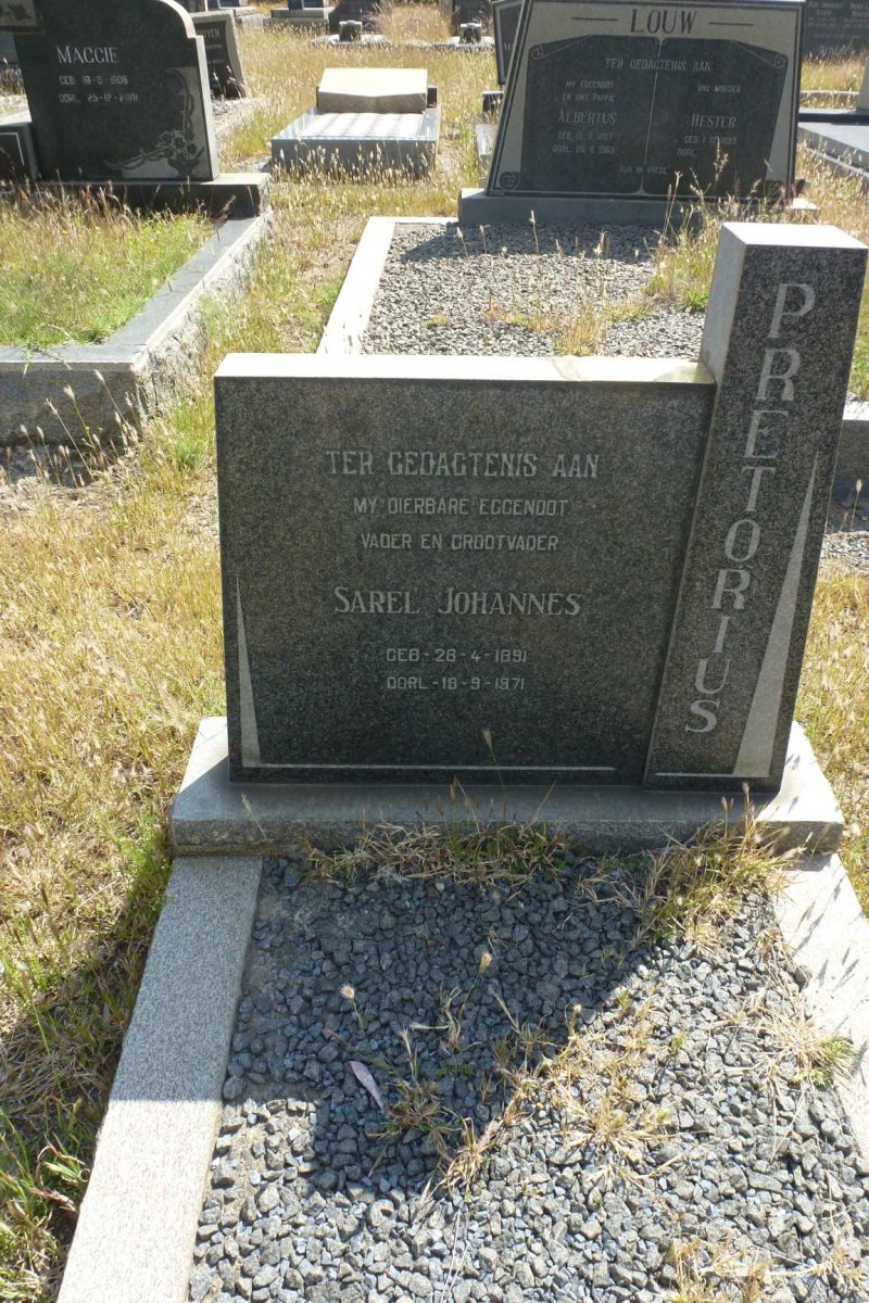 PRETORIUS Sarel Johannes 1891-1971