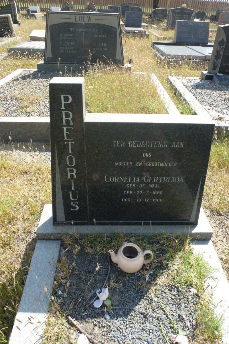 PRETORIUS Cornelia Gertruida nee DE WAAL 1896-1986