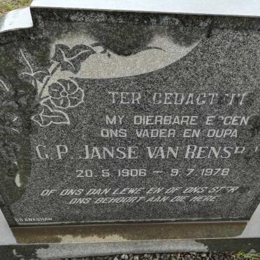 RENSBURG G.P., van 1906-1978