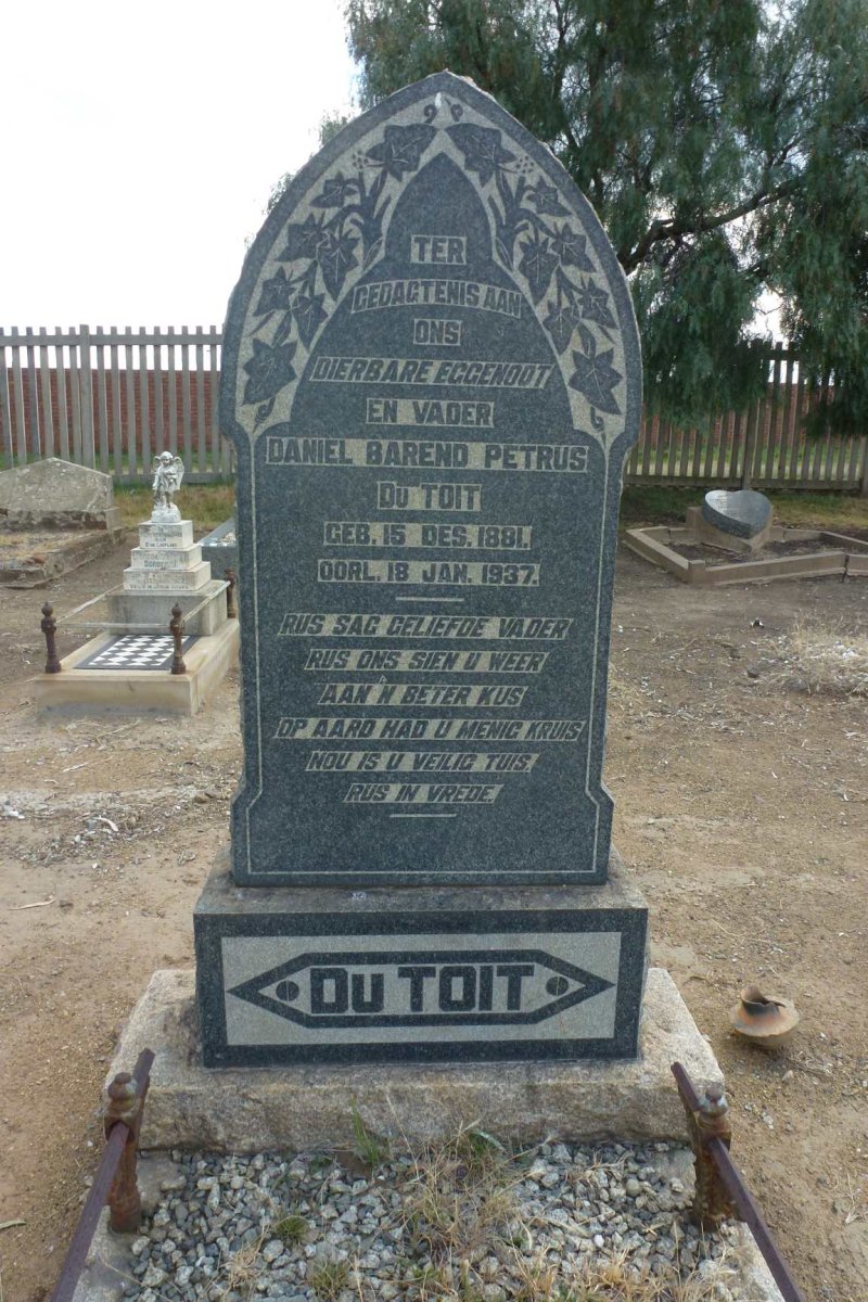 TOIT Daniel Barend Petrus, du 1881-1937