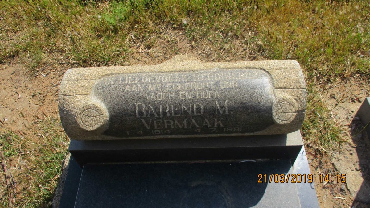 VERMAAK Barend M. 1914-1981