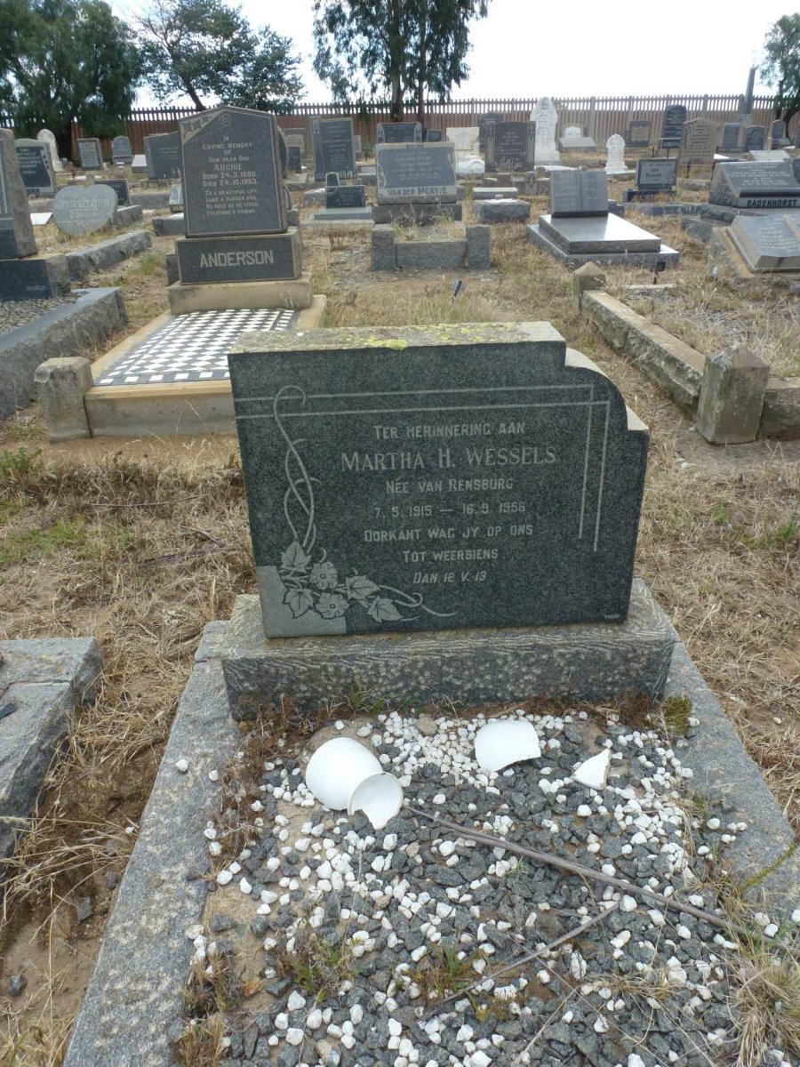 WESSELS Martha H. nee VAN RENSBURG 1915-1956