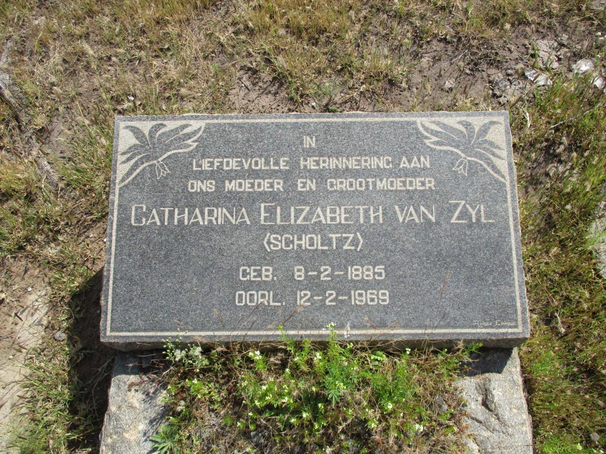 ZYL Catharina Elizabeth, van nee SCHOLTZ 1885-1969