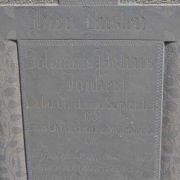 JOUBERT Johannes Petrus 1857-1863