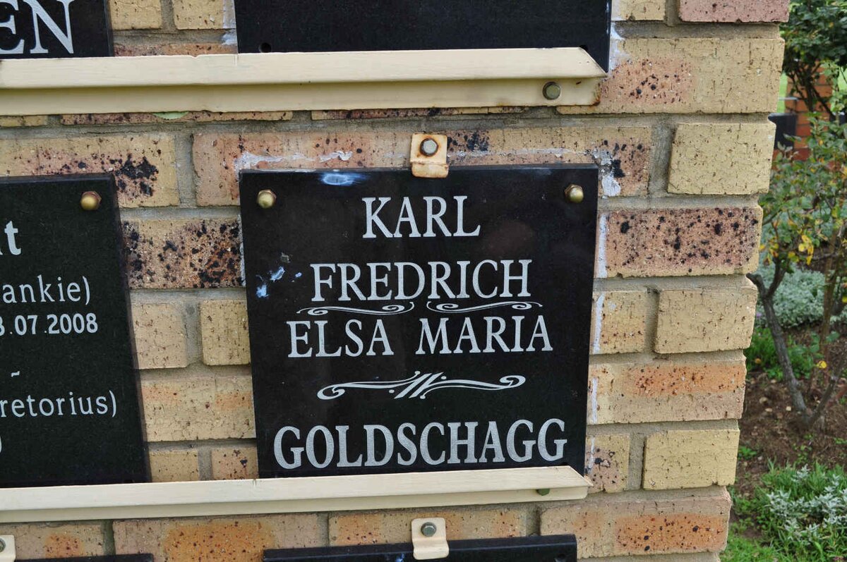 GOLDSCHAGG Karl Fredrich &amp; Elsa Maria
