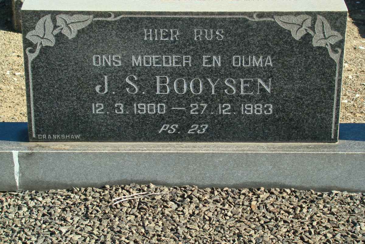 BOOYSEN J.S. 1900-1983