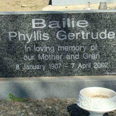 BAILIE Phyllis Gertrude 1907-2002