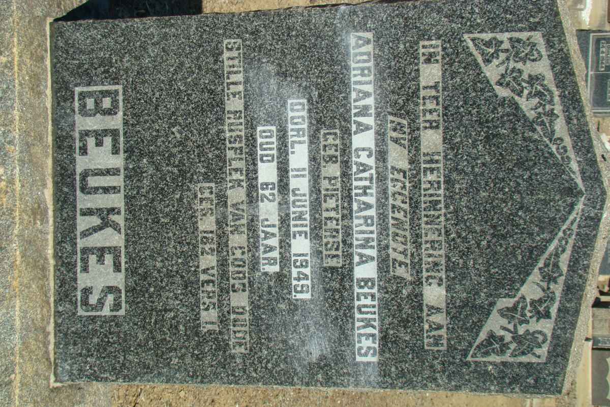 BEUKES Adriana Catharina nee PIETERSE -1949