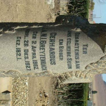 BREYTENBACH Gerhardus J.A.N.I. 1902-1927