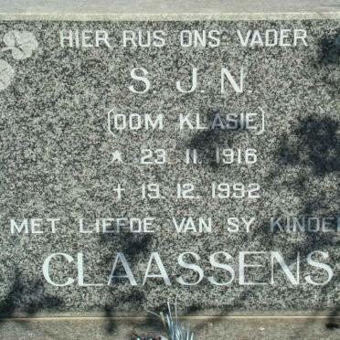 CLAASSENS S.J.N. 1916-1992