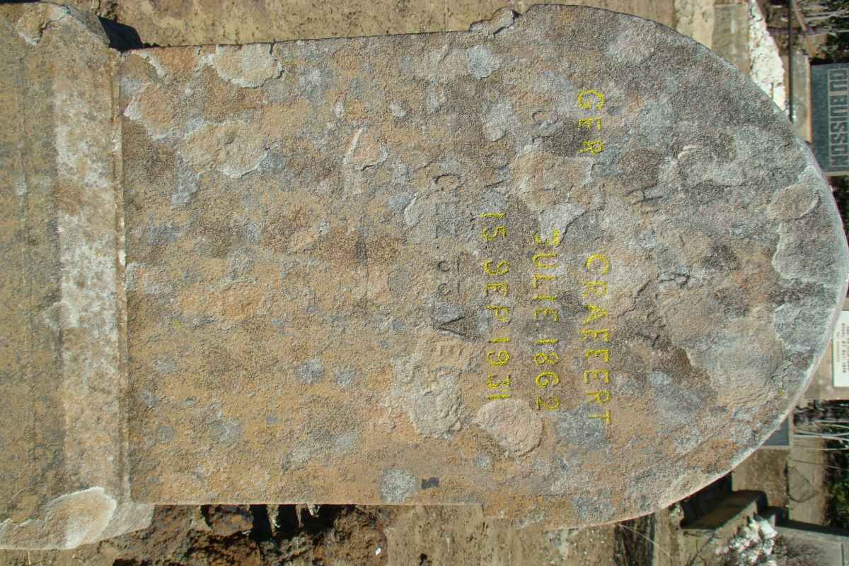 CRAFFERT G. 1862-1931