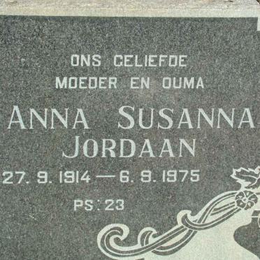 JORDAAN Anna Susanna 1914-1975