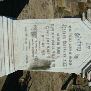 KEET Johanna Catharina nee MARAIS 1818-1893