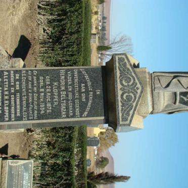 KLOPPER Hendrik Beltsazar 1876-1934 &amp; Aletta H.H. ACKERMAN 1877-1953