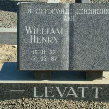 LEVATT William Henry 1937-1987