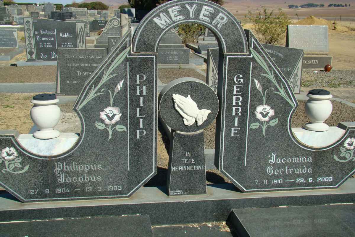 MEYER Philippus Jacobus 1904-1983 &amp; Jacomina Gertruida 1910-2003