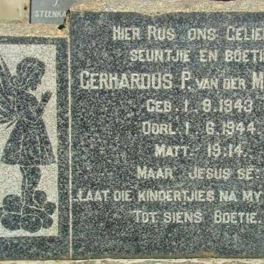 MERWE Gerhardus, van der 1943-1944