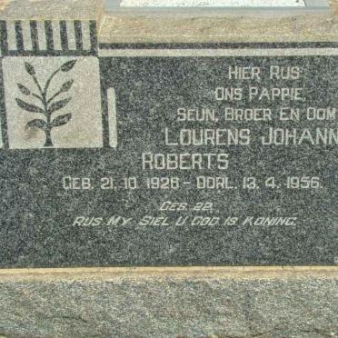 ROBERTS Lourens Johannes 1926-1956