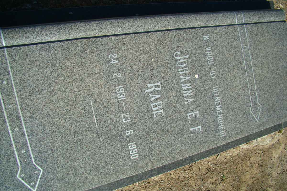 RABE Johanna E.F. 1931-1990