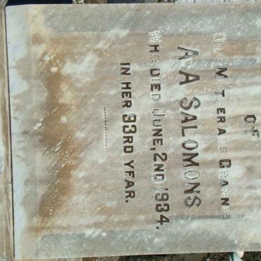 SALOMONS A.A.  -1934 