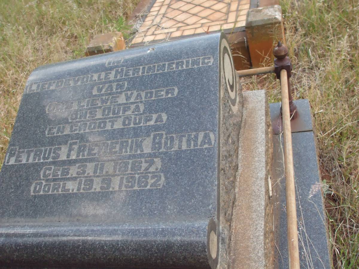 BOTHA Petrus Frederik 1867-1962