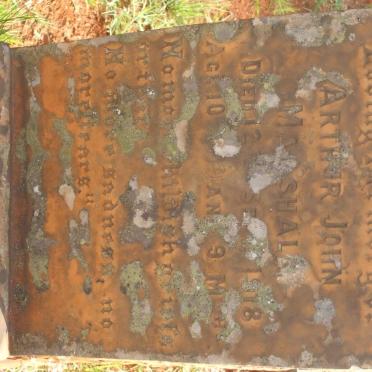 MARSHALL Arthur John -1918