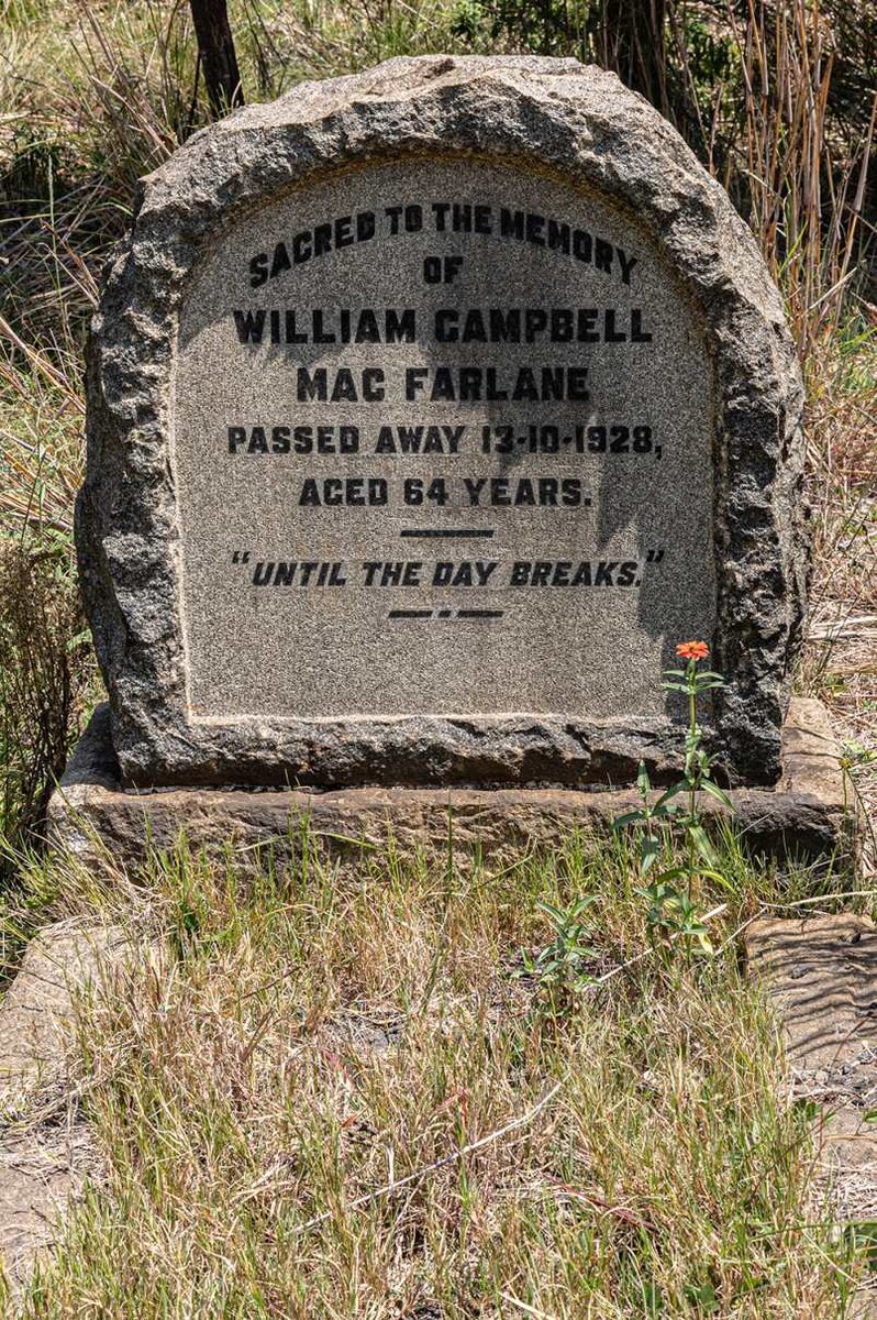MacFARLANE William Campbell -1928