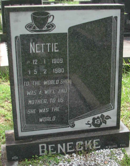 BENECKE Nettie 1909-1980