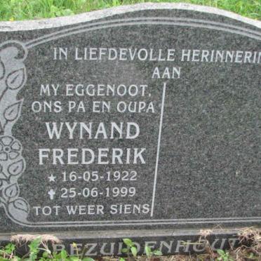 BEZUIDENHOUT Wynand Frederik 1922-1999
