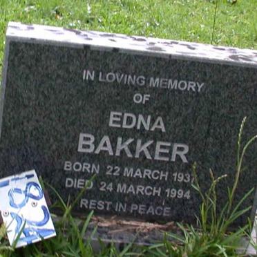 BAKKER Edna 1937-1994