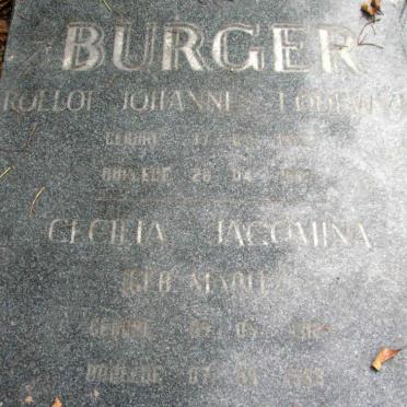 BURGER Rullof Johannes Lodewyk ? &amp; Cecilia Jacomina MAR?