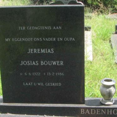BADENHORST Jeremias Josias Bouwer 1922-1986 &amp; Anna Sophia VAN WYK 1924-