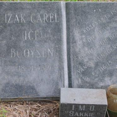 BOOYSEN Izak Carel 1896-1979