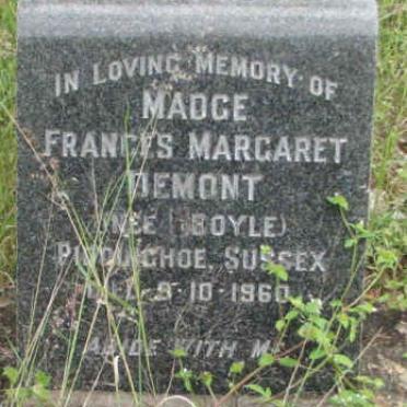 DEMONT Madge Frances Margaret nee BOYLE -1960