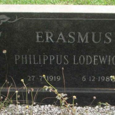 ERASMUS Philippus Lodewicus 1919-198?