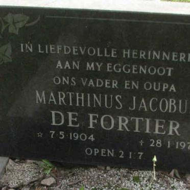 FORTIER Marthinus Jacobus, de 1904-1978