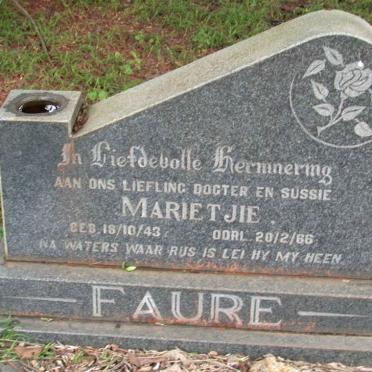 FAURE Marietjie 1943-1966