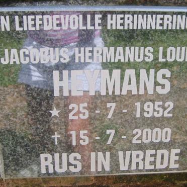 HEYMANS Jacobus Hermanus Lourens 1952-2000